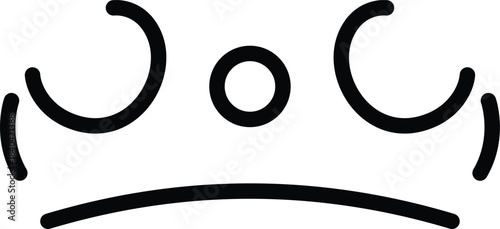 Simple royal crown line icon