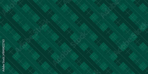 Dark Abstract Green Argyle Vector Pattern. Christmas Background. Golf Textile Print. Green Diamonds with Gold Accent Lines simple abstract modern