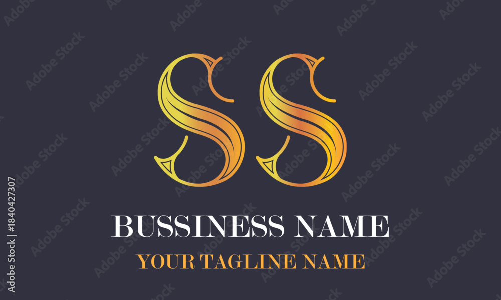 Fototapeta premium SS S ss initial logo | initial based abstract modern minimal creative logo, vector template image. luxury logotype logo, real estate homie logo. typography logo. initials logo