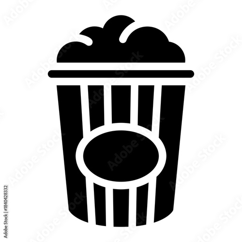 popcorn glyph icon