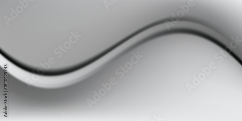 Abstract fractal black and white wave for design on a light background