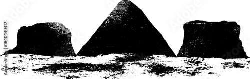 Abstract black and white triangular formation illustration for urban art and design