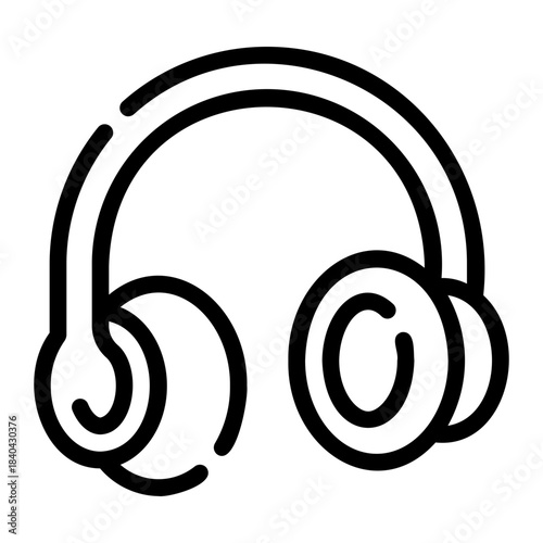 headphones line icon