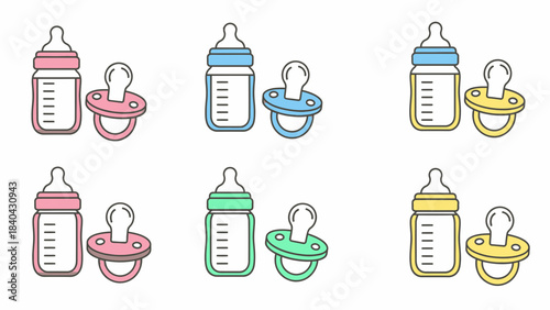 Recycling Bin Icon Set – Colorful Waste Sorting Trash Vector Collection