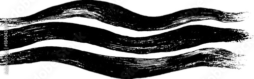 Abstract black and white stencil of wind patterns for artistic design