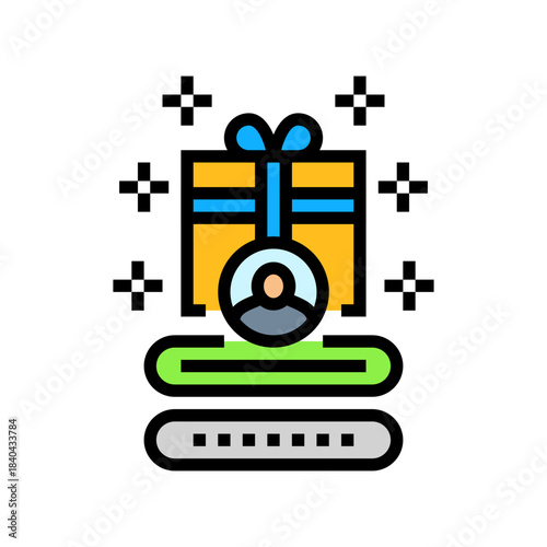 signup bonus color icon vector illustration