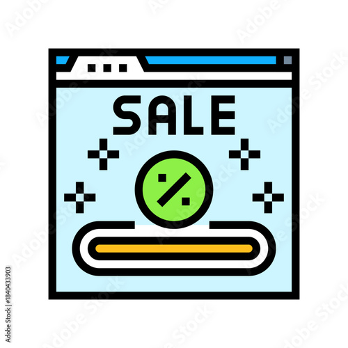 promo code color icon vector illustration