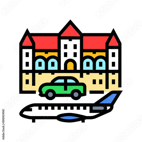 luxury spending color icon vector illustration