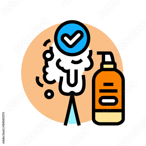 use an intimate wash for sensitive areas color icon vector illustration