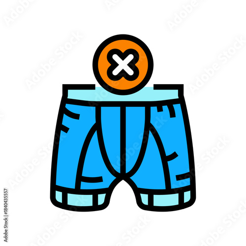avoid wearing tight clothing color icon vector illustration