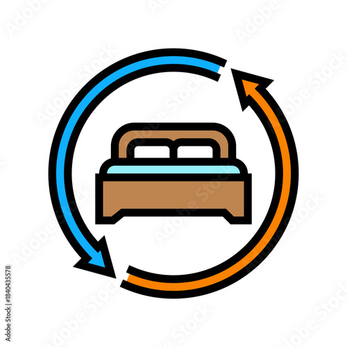 change bedding regularly color icon vector illustration