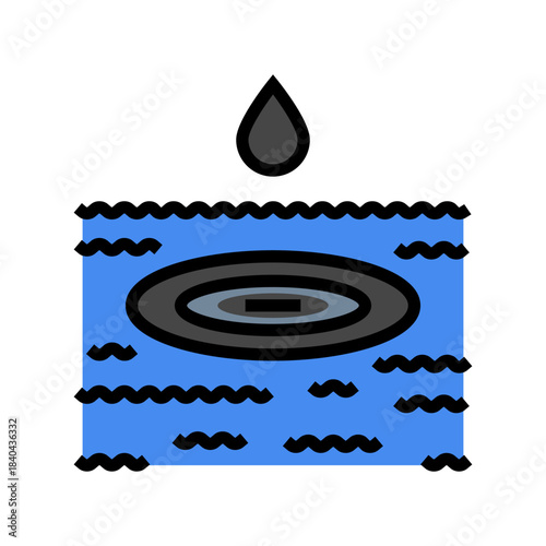 oil droplets on the water color icon vector illustration