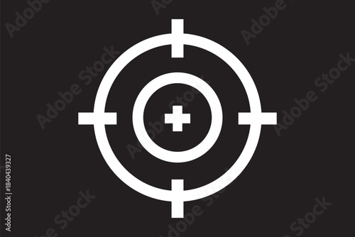 Target icon. Goal icon set. Isolated aim vector set. Line target icon. Dart line sign. Aim sign.