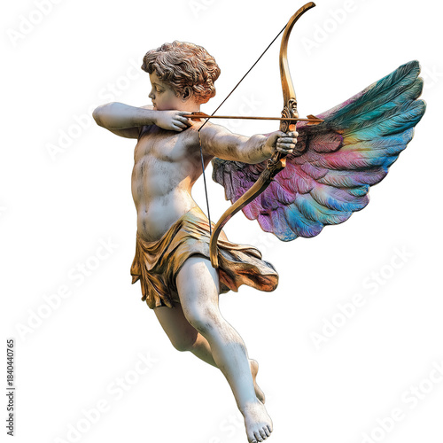 Anioł - Amorek na transparentnym tle