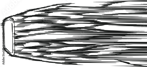 Dynamic speed lines creating a sense of rapid motion.