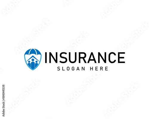 Family health insurance logo designs for medical protection