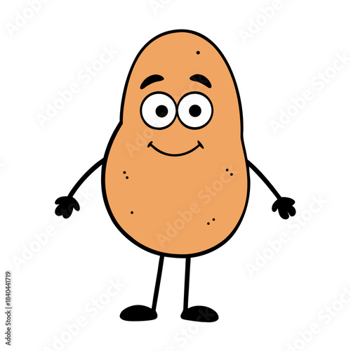 cartoon character of a man with an apple