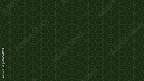 seamless leaves patterns with hexagon shape in line art style variation. Vector art of geometric leaves in green color combination. For wallpaper, leaflet, poster, banner and background template.