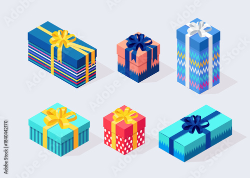 gift boxes vector illustration