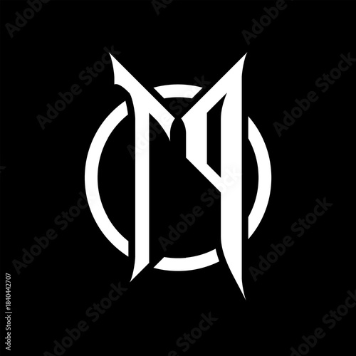 TP Monogram Logo on Black Background