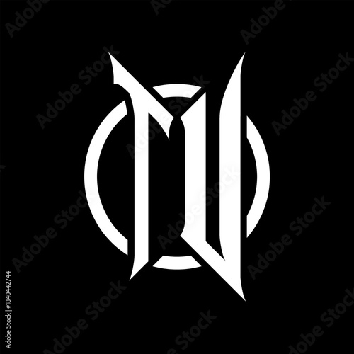 TU Monogram Logo on Black Background
