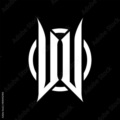 UU Monogram Logo on Black Background