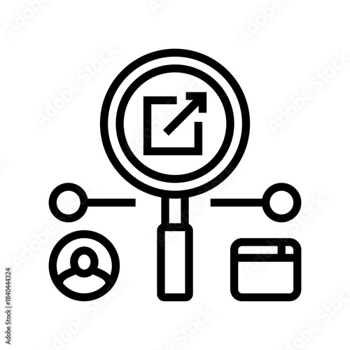 affiliate tracking line icon vector illustration