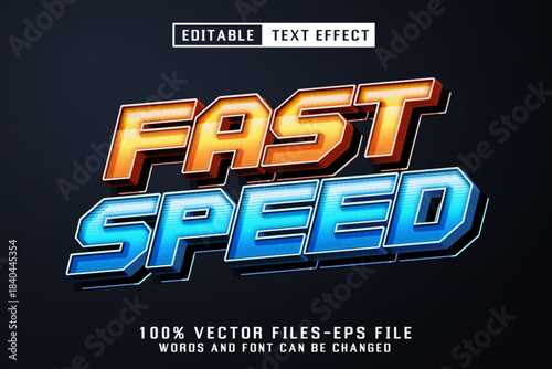 Fast Speed 3d Text - Editable Text Effect