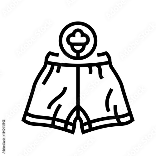 wear breathable fabrics like cotton line icon vector illustration