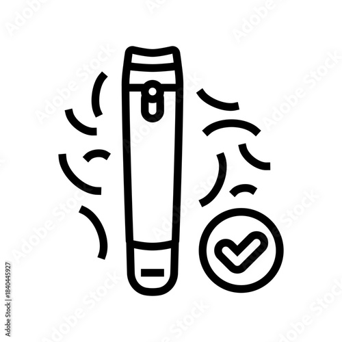 nail hygiene trim line icon vector illustration