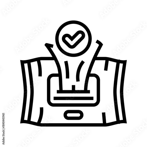 use intimate wipes line icon vector illustration