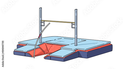 Modern Recreational Catamaran Sailboat Design Illustration