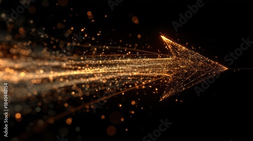 Glowing arrow digital illustration