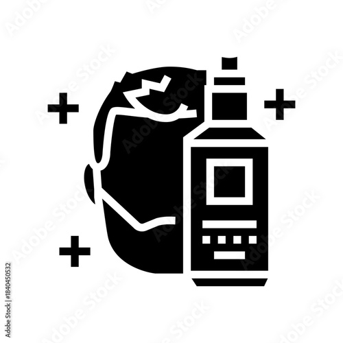 cleanse face a gentle face wash glyph icon vector illustration