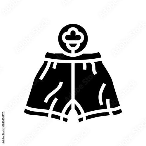 wear breathable fabrics like cotton glyph icon vector illustration