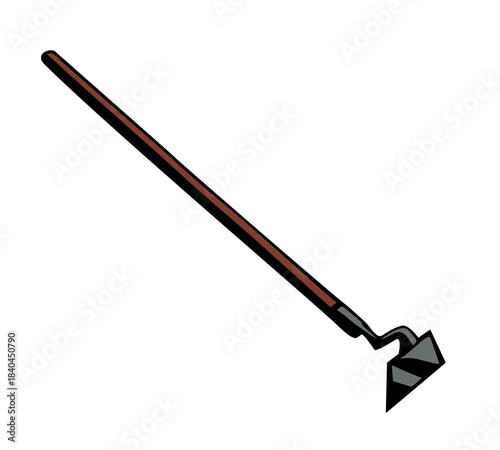 Vector drawing. Garden hoe sign