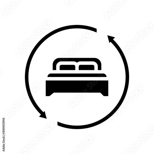 change bedding regularly glyph icon vector illustration