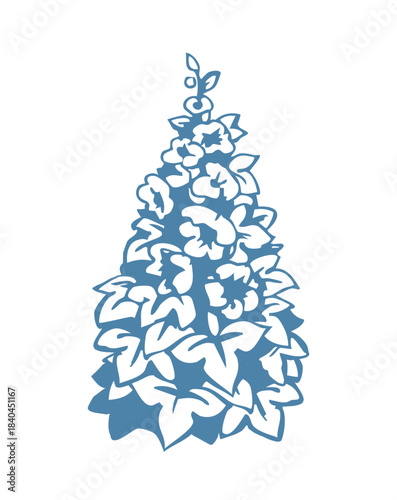 A bush of mallows. Vector illustration