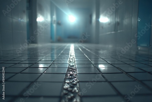 Close-up of ceramic tile floor in a modern interior setting