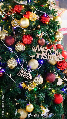 Christmas decorations on the tree