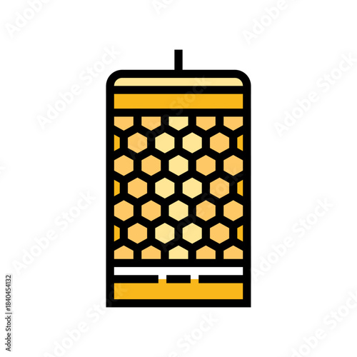 beeswax candle color icon vector illustration