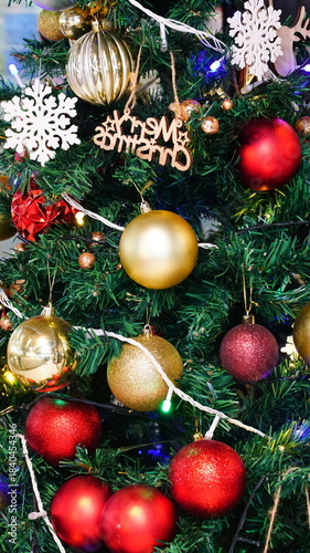 Christmas decorations on the tree