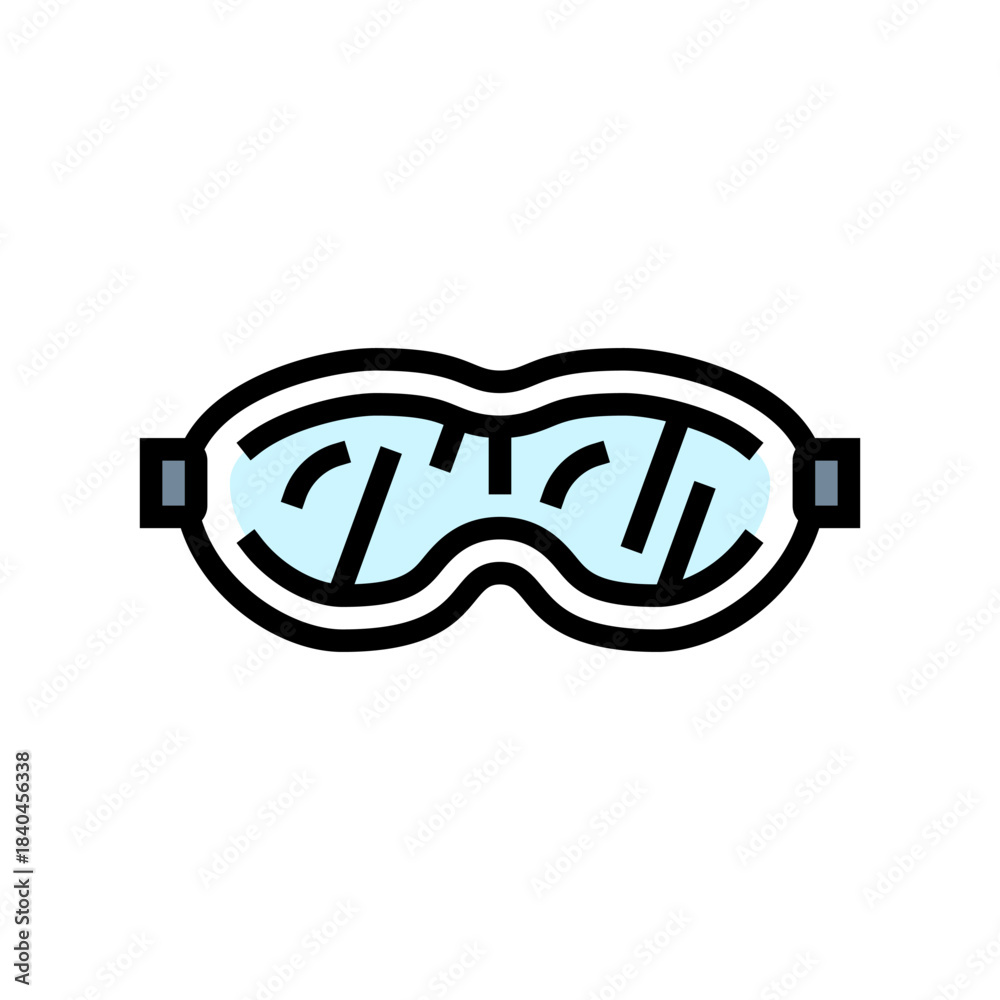 Obraz premium rain protective goggles color icon vector illustration