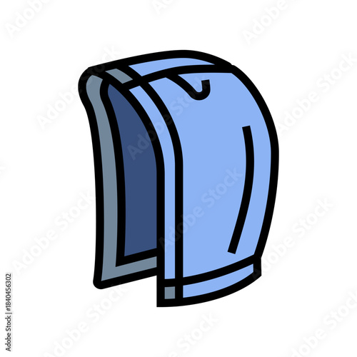 zip up hood color icon vector illustration