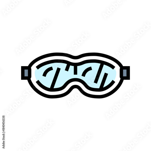 rain protective goggles color icon vector illustration