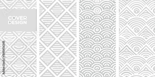 Geometric patterns with repeating motifs a neutral elegant cover design background