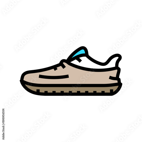 waterproof shoe covers color icon vector illustration
