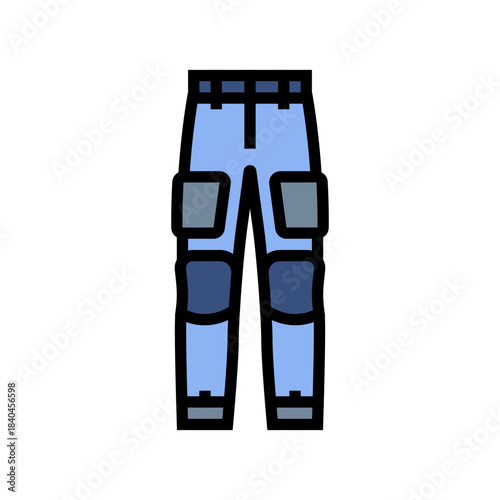 water repellent pants color icon vector illustration