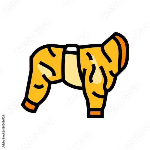 rain suit for dogs color icon vector illustration