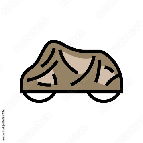 bike rain cover color icon vector illustration